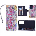 Boekhoesje met print geschikt voor Samsung Galaxy S21 Ultra - Smile Graffiti