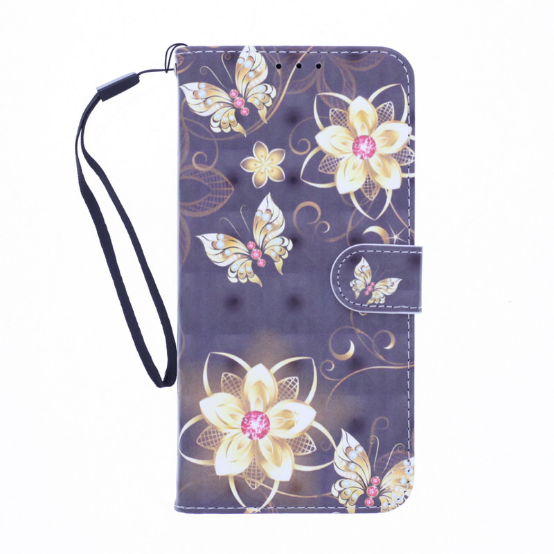 Boekhoesje met print geschikt voor Xiaomi Mi 11 - Butterflies And Flowers 3D