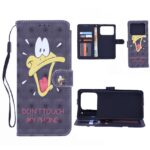 Boekhoesje met print geschikt voor Xiaomi Mi 11 Ultra - Don't Touch My Phone Duck 3D