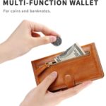 Hoesje geschikt voor Samsung Galaxy S21 Plus Book case met ritssluiting van LuxeBass - Flipcover - Magnetisch - 5 kaarten houder - Lichtbruin