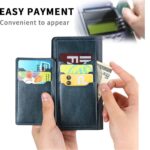 Hoesje geschikt voor Samsung Galaxy S21 Ultra Book case met ritssluiting van LuxeBass - Flipcover - Magnetisch - 5 kaarten houder - Donkerblauw