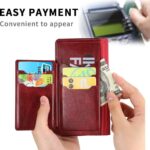 Hoesje geschikt voor Samsung Galaxy S21 Ultra Book case met ritssluiting van LuxeBass - Flipcover - Magnetisch - 5 kaarten houder - Rood