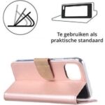 Boekhoesje geschikt voor iPhone 12 / 12 Pro - Roze