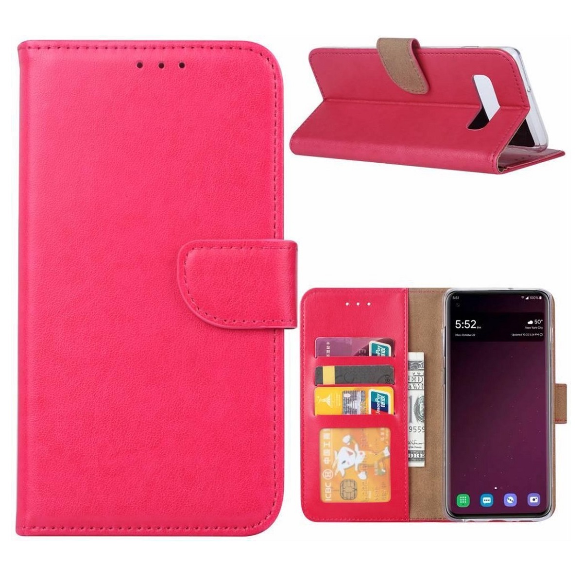 Boekhoesje geschikt voor Samsung Galaxy A20s - Roze