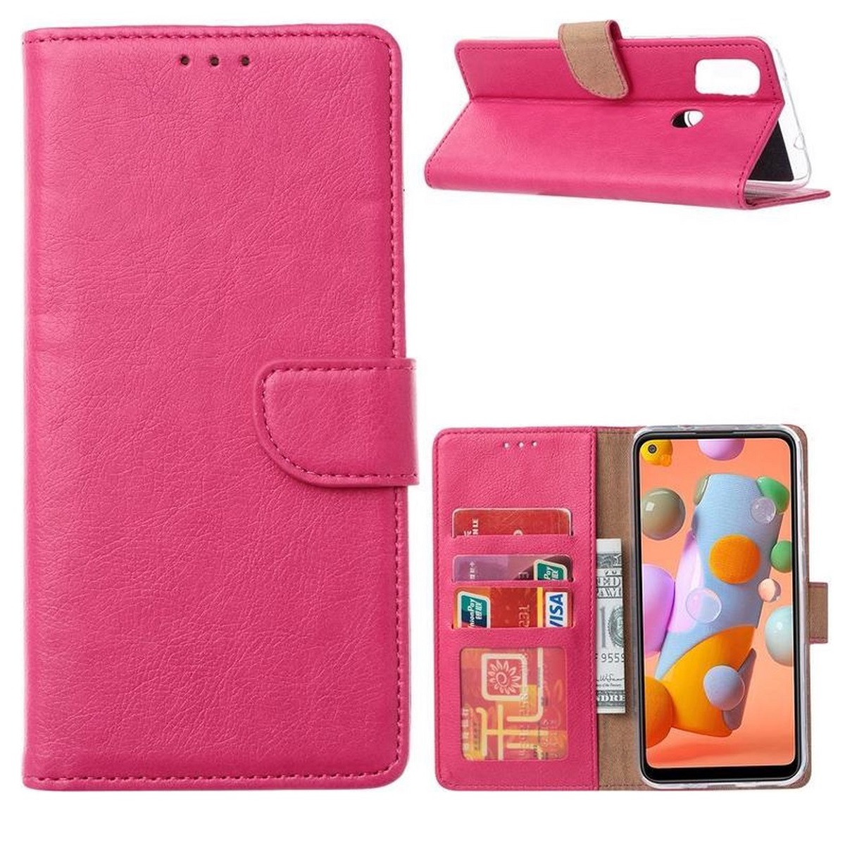 Boekhoesje geschikt voor Samsung Galaxy A21s  - Roze