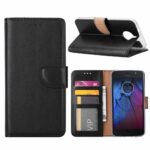 Telefoon Wallet Bookcase geschikt voor Motorola Moto G5s Plus - Portemonnee telefoonhoesje voor Bankpassen - Kunstleer - Siliconen Houder - Magnetische sluiten - Zwart