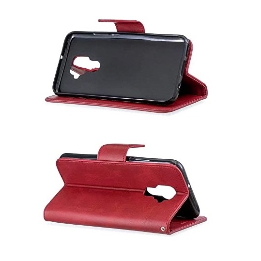 Telefoon Wallet Bookcase geschikt voor Huawei Mate 30 Lite-Portemonnee telefoonhoesje voor Bankpassen-Kunstleer-Siliconen Houder-Magnetische sluiten- Rood
