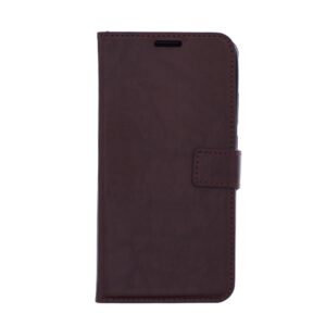 Telefoon Wallet Bookcase geschikt voor Huawei P40 Lite E-Portemonnee telefoonhoesje voor Bankpassen-Kunstleer-Siliconen Houder-Magnetische sluiten- Bruin