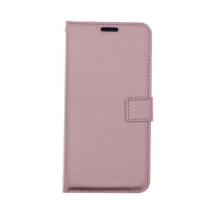 Telefoon Wallet Bookcase geschikt voor Huawei P40 Lite E-Portemonnee telefoonhoesje voor Bankpassen-Kunstleer-Siliconen Houder-Magnetische sluiten- Rose goud
