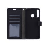 Telefoon Wallet Bookcase geschikt voor Huawei P40 Lite E-Portemonnee telefoonhoesje voor Bankpassen-Kunstleer-Siliconen Houder-Magnetische sluiten- Zwart