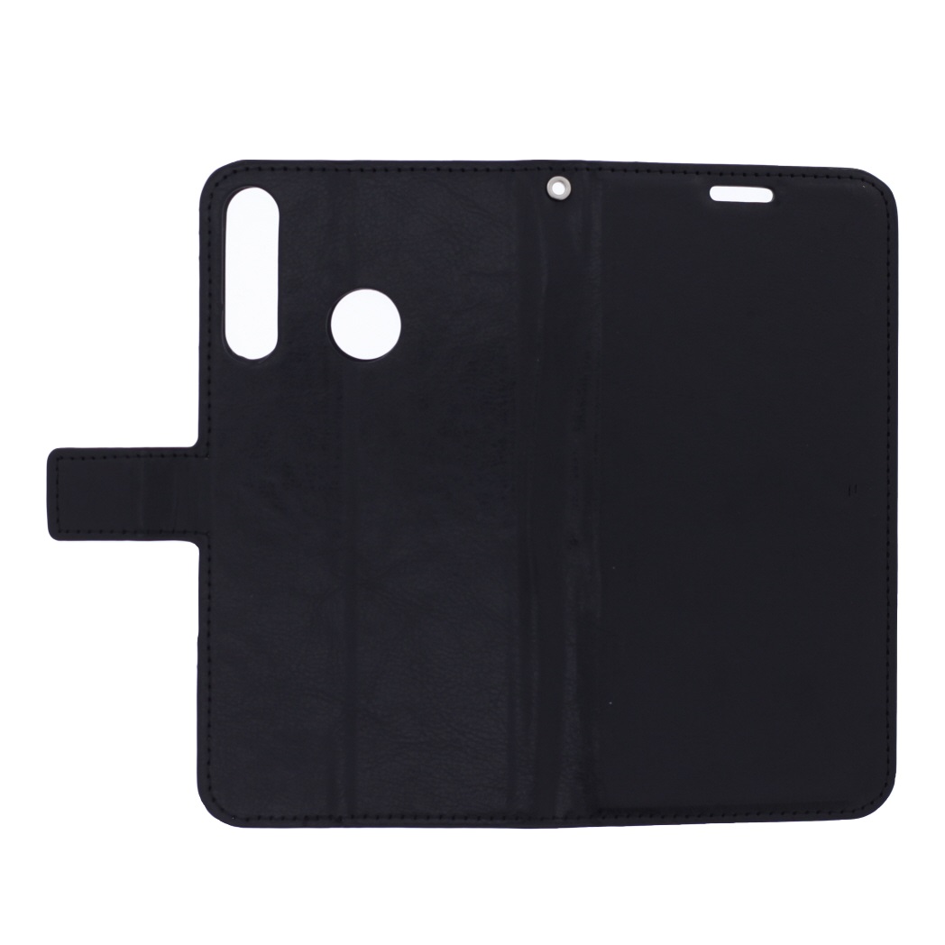 Telefoon Wallet Bookcase geschikt voor Huawei P40 Lite E-Portemonnee telefoonhoesje voor Bankpassen-Kunstleer-Siliconen Houder-Magnetische sluiten- Zwart