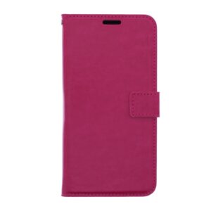 Telefoon Wallet Bookcase geschikt voor Huawei P40 Lite E-Portemonnee telefoonhoesje voor Bankpassen-Siliconen Houder-Magnetische sluiten- Roze