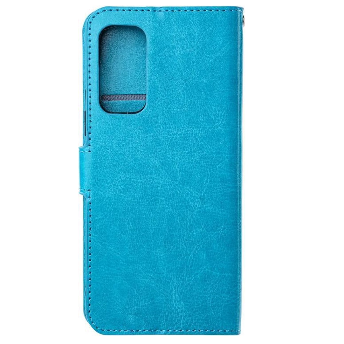 Telefoon Wallet Bookcase geschikt voor iPhone 12 Mini - Portemonnee telefoonhoesje voor Bankpassen - Kunstleer - Siliconen Houder - Magnetische sluiten - Turquoise