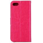 Telefoon Wallet Bookcase geschikt voor iPhone 5 / 5C / 5S / SE - Portemonnee telefoonhoesje voor Bankpassen - Kunstleer - Siliconen Houder - Magnetische sluiten- Roze