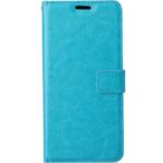 Telefoon Wallet Bookcase geschikt voor iPhone 5 / 5C / 5S / SE-Portemonnee telefoonhoesje voor Bankpassen-Kunstleer-Siliconen Houder-Magnetische sluiten- Turquoise