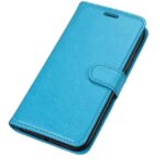 Telefoon Wallet Bookcase geschikt voor iPhone 5 / 5C / 5S / SE-Portemonnee telefoonhoesje voor Bankpassen-Kunstleer-Siliconen Houder-Magnetische sluiten- Turquoise