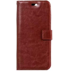Telefoon Wallet Bookcase geschikt voor iPhone 6 / iPhone 6S - Portemonnee telefoonhoesje voor Bankpassen - Kunstleer - Siliconen Houder - Magnetische sluiten - Bruin