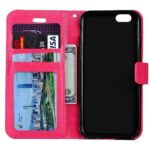 Telefoon Wallet Bookcase geschikt voor iPhone 6 / iPhone 6S - Portemonnee telefoonhoesje voor Bankpassen - Kunstleer - Siliconen Houder - Magnetische sluiten- Roze