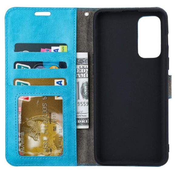 Telefoon Wallet Bookcase geschikt voor iPhone X / XS - Portemonnee telefoonhoesje voor Bankpassen - Kunstleer - Siliconen Houder - Magnetische sluiten - Turquoise