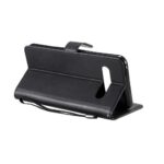 Telefoon Wallet Bookcase geschikt voor LG V60 ThinQ-Portemonnee telefoonhoesje voor Bankpassen-Kunstleer-Siliconen Houder-Magnetische sluiten- Zwart