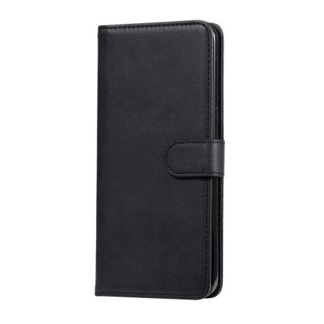 Telefoon Wallet Bookcase geschikt voor LG V60 ThinQ-Portemonnee telefoonhoesje voor Bankpassen-Kunstleer-Siliconen Houder-Magnetische sluiten- Zwart