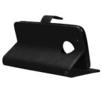 Telefoon Wallet Bookcase geschikt voor Motorola Moto G5s Plus - Portemonnee telefoonhoesje voor Bankpassen - Kunstleer - Siliconen Houder - Magnetische sluiten - Zwart