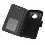Telefoon Wallet Bookcase geschikt voor Motorola Moto G5s Plus - Portemonnee telefoonhoesje voor Bankpassen - Kunstleer - Siliconen Houder - Magnetische sluiten - Zwart