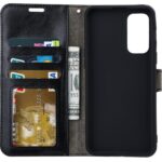 Telefoon Wallet Bookcase geschikt voor Nokia X10 ? Portemonnee telefoonhoesje voor Bankpassen ? Hoesje voor Nokia X10 ? Kunstleer ? Siliconen Houder ? Magnetische sluiten- Zwart