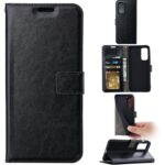 Telefoon Wallet Bookcase geschikt voor Nokia X10 ? Portemonnee telefoonhoesje voor Bankpassen ? Hoesje voor Nokia X10 ? Kunstleer ? Siliconen Houder ? Magnetische sluiten- Zwart