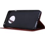 Telefoon Wallet Bookcase geschikt voor OnePlus 7T-Portemonnee telefoonhoesje voor Bankpassen-Kunstleer-Siliconen Houder-Magnetische sluiten- Bruin