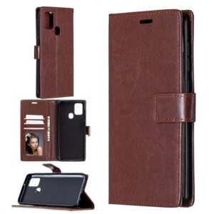 Telefoon Wallet Bookcase geschikt voor OnePlus Nord N100 - Portemonnee telefoonhoesje voor Bankpassen - Kunstleer - Siliconen Houder - Magnetische sluiten - Bruin