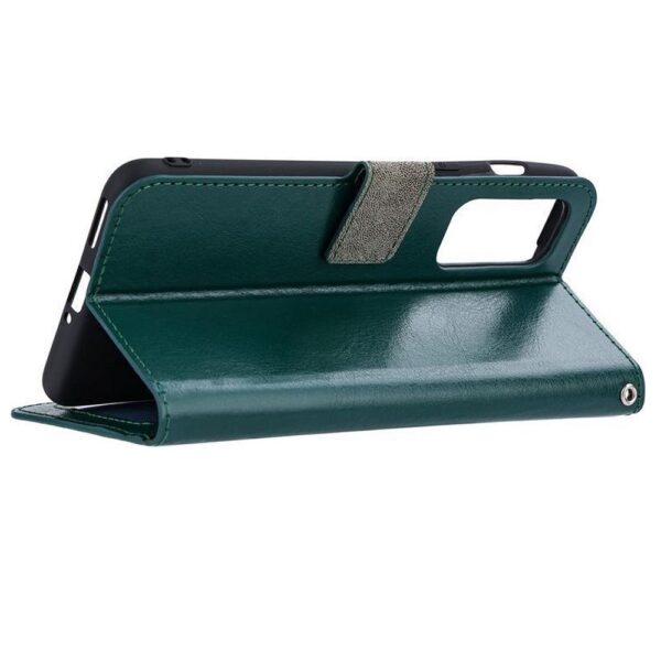 Telefoon Wallet Bookcase geschikt voor OnePlus Nord N100 - Portemonnee telefoonhoesje voor Bankpassen - Kunstleer - Siliconen Houder - Magnetische sluiten - Groen