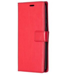 Telefoon Wallet Bookcase geschikt voor OnePlus Nord N100 - Portemonnee telefoonhoesje voor Bankpassen - Kunstleer - Siliconen Houder - Magnetische sluiten - Rood