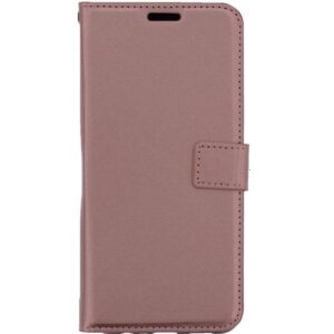 Telefoon Wallet Bookcase geschikt voor Oppo A15 ? Portemonnee telefoonhoesje voor Bankpassen ? Hoesje voor Oppo A15 ? Kunstleer ? Siliconen Houder ? Magnetische sluiten- Rose goud