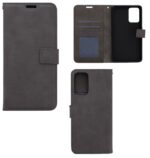 Telefoon Wallet Bookcase geschikt voor Oppo A52 / A72 / A92 ? Portemonnee telefoonhoesje voor Bankpassen ? Hoesje voor Oppo A52 / A72 / A92 ? Kunstleer ? Siliconen Houder ? Magnetische sluiten- Zilver