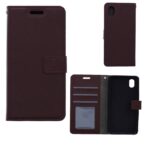Telefoon Wallet Bookcase geschikt voor Samsung Galaxy A01 Core - Portemonnee telefoonhoesje voor Bankpassen - Kunstleer - Siliconen Houder - Magnetische sluiten- Bruin