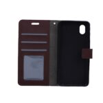 Telefoon Wallet Bookcase geschikt voor Samsung Galaxy A01 Core - Portemonnee telefoonhoesje voor Bankpassen - Kunstleer - Siliconen Houder - Magnetische sluiten- Bruin