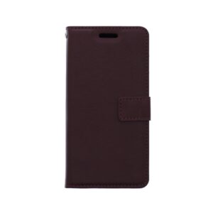 Telefoon Wallet Bookcase geschikt voor Samsung Galaxy A01 Core - Portemonnee telefoonhoesje voor Bankpassen - Kunstleer - Siliconen Houder - Magnetische sluiten- Bruin