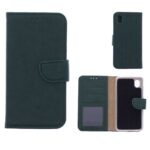 Telefoon Wallet Bookcase geschikt voor Samsung Galaxy A01 Core - Portemonnee telefoonhoesje voor Bankpassen - Kunstleer - Siliconen Houder - Magnetische sluiten- Groen