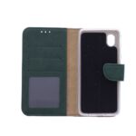 Telefoon Wallet Bookcase geschikt voor Samsung Galaxy A01 Core - Portemonnee telefoonhoesje voor Bankpassen - Kunstleer - Siliconen Houder - Magnetische sluiten- Groen