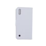 Telefoon Wallet Bookcase geschikt voor Samsung Galaxy A10-Portemonnee telefoonhoesje voor Bankpassen-Kunstleer-Siliconen Houder-Magnetische sluiten- wit