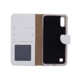 Telefoon Wallet Bookcase geschikt voor Samsung Galaxy A10-Portemonnee telefoonhoesje voor Bankpassen-Kunstleer-Siliconen Houder-Magnetische sluiten- wit