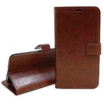 Telefoon Wallet Bookcase geschikt voor Samsung Galaxy A22 4G - Portemonnee telefoonhoesje voor Bankpassen - Kunstleer - Siliconen Houder - Magnetische sluiten - Bruin