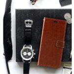 Telefoon Wallet Bookcase geschikt voor Samsung Galaxy A22 4G - Portemonnee telefoonhoesje voor Bankpassen - Kunstleer - Siliconen Houder - Magnetische sluiten - Bruin