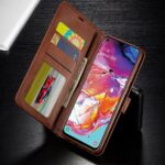 Telefoon Wallet Bookcase geschikt voor Samsung Galaxy A22 4G - Portemonnee telefoonhoesje voor Bankpassen - Kunstleer - Siliconen Houder - Magnetische sluiten - Bruin