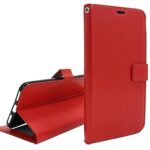 Telefoon Wallet Bookcase geschikt voor Samsung Galaxy A22 5G ? Portemonnee telefoonhoesje voor Bankpassen ? Hoesje voor Samsung Galaxy A22 5G ? Kunstleer ? Siliconen Houder ? Magnetische sluiten- Rood