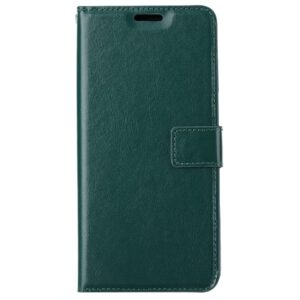 Telefoon Wallet Bookcase geschikt voor Samsung Galaxy A22 5G - Portemonnee telefoonhoesje voor Bankpassen - Kunstleer - Siliconen Houder - Magnetische sluiten - Groen