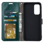 Telefoon Wallet Bookcase geschikt voor Samsung Galaxy A22 5G - Portemonnee telefoonhoesje voor Bankpassen - Kunstleer - Siliconen Houder - Magnetische sluiten - Groen