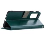 Telefoon Wallet Bookcase geschikt voor Samsung Galaxy A22 5G - Portemonnee telefoonhoesje voor Bankpassen - Kunstleer - Siliconen Houder - Magnetische sluiten - Groen