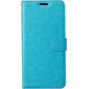 Telefoon Wallet Bookcase geschikt voor Samsung Galaxy A22 5G - Portemonnee telefoonhoesje voor Bankpassen - Kunstleer - Siliconen Houder - Magnetische sluiten- Turquoise